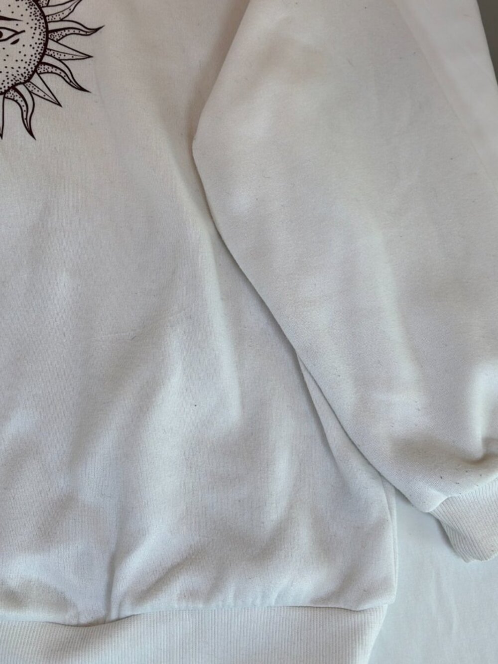 Shein Sun and Moon Long Sleeve Sweatshirt Women's L White - Picture 3 of 5